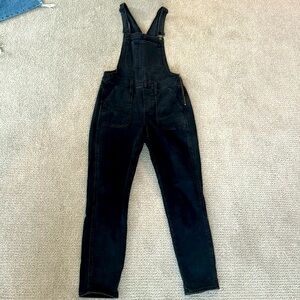 Madewell Womens Overalls Black Skinny Lunar Wash Stretch